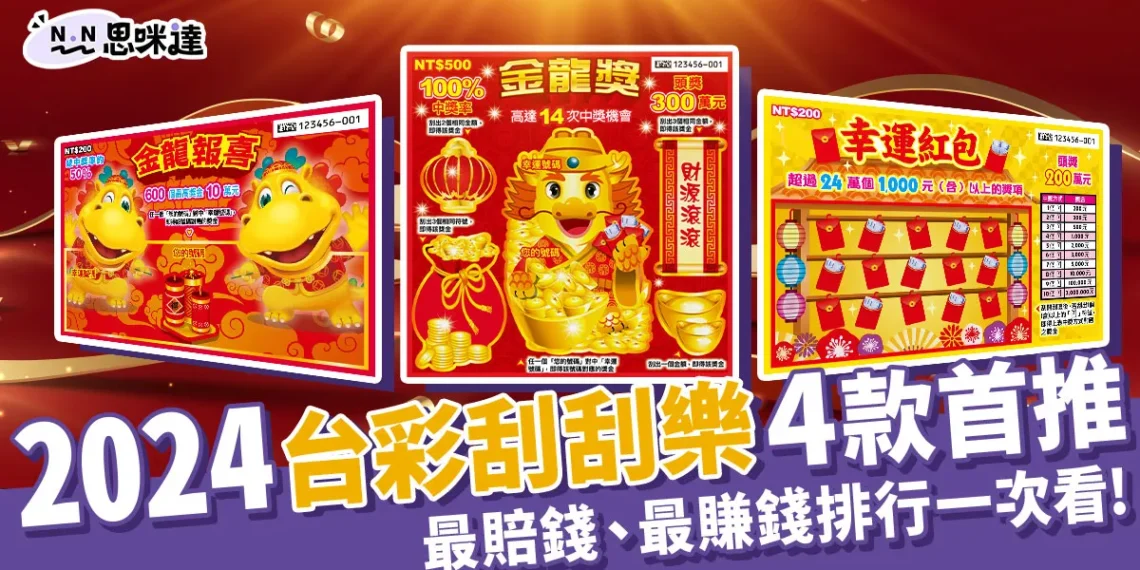 2024《台灣彩券刮刮樂推薦》哪張最賠錢、最賺錢排行一次看!