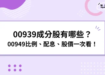 00939成分股有哪些？00939比例、配息、股價一次看！