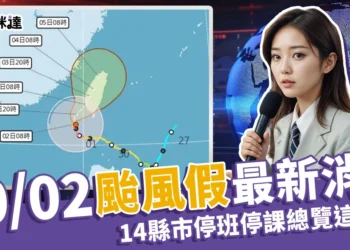 10/2颱風假最新消息：明天「14縣市」停班停課總覽這邊看！