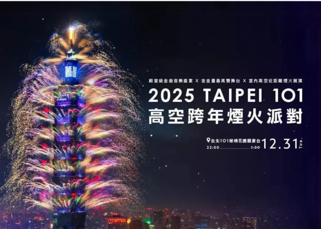 2025跨年夜全台活動：跨年卡司、煙火地點、行程推薦大公開！