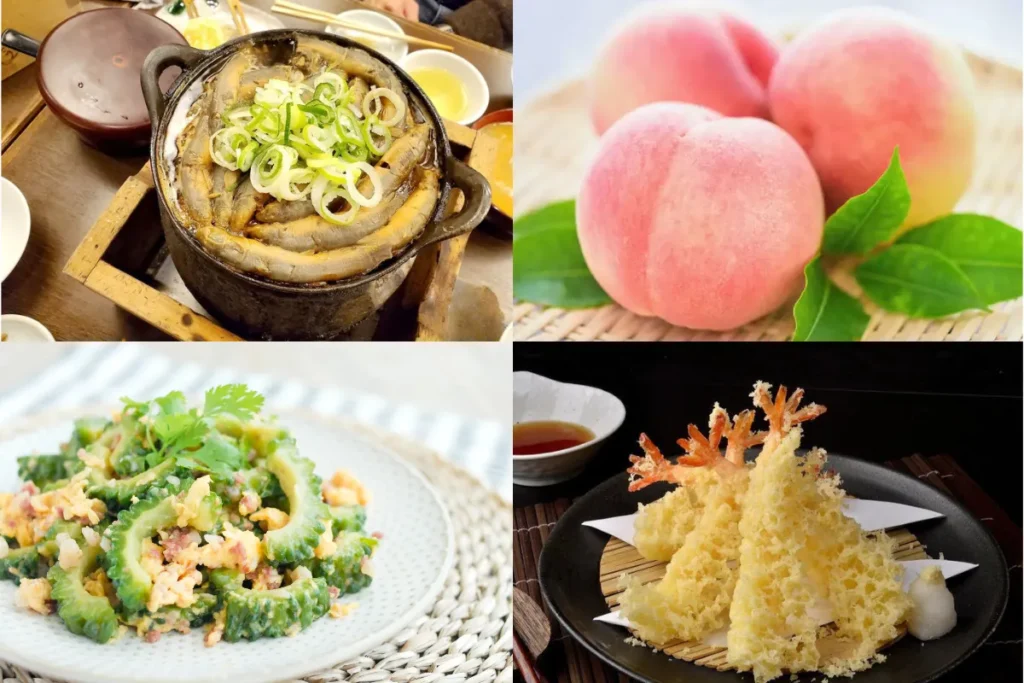 日本大暑特色美食:泥鰍鍋、水蜜桃、苦瓜炒蛋、天婦羅