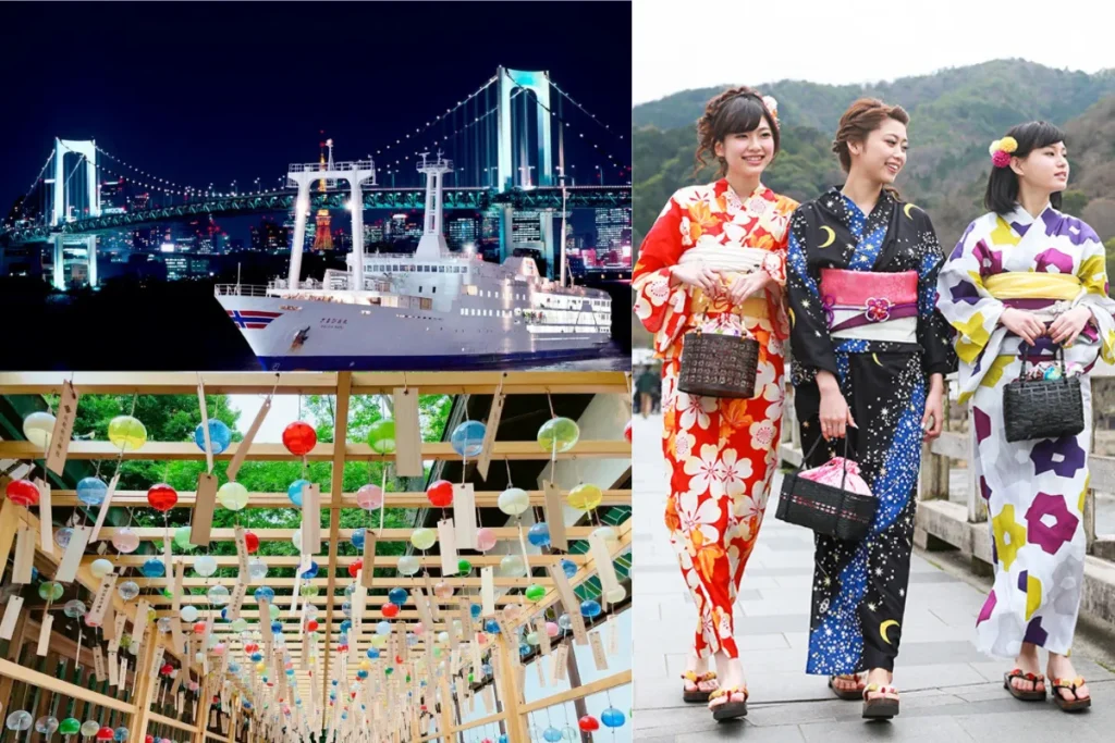 日本納涼習俗:納涼船、風鈴祭、浴衣文化