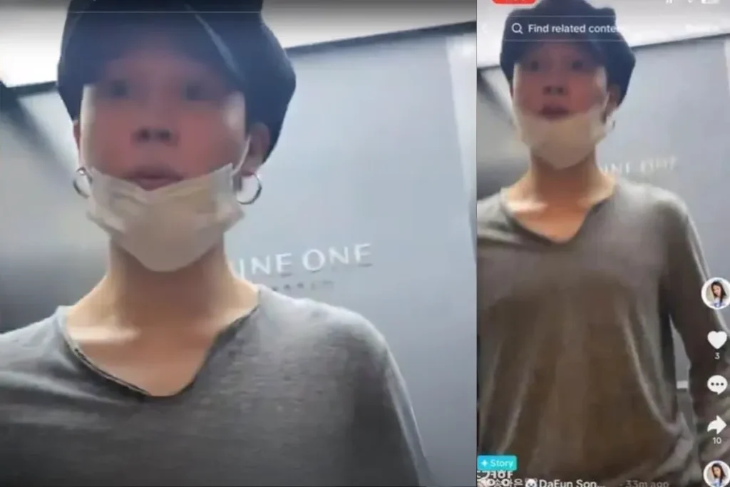 Jimin 出現在宋多恩直播畫面