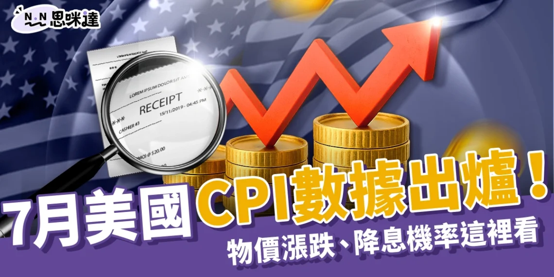 7月美國CPI數據出爐!核心 CPI、物價漲跌、降息機率這裡看