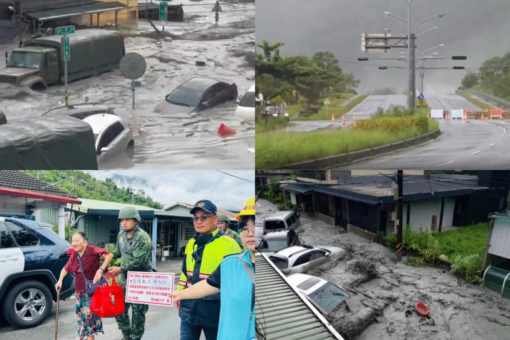 花蓮災情慘重，多個地區淹水、政府提前撤離危險地區居民