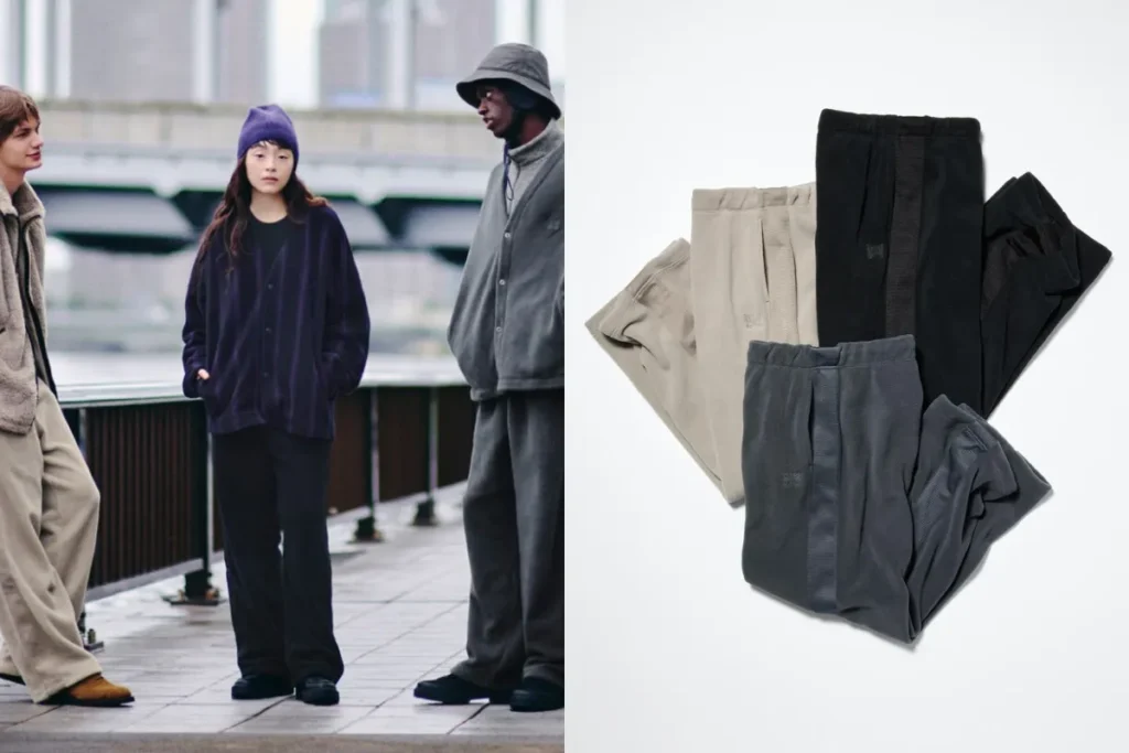 UNIQLO x NEEDLES 聯名刷毛寬褲