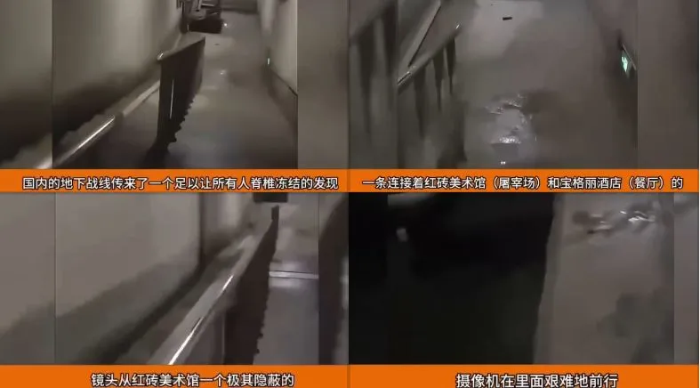 網友用無人機拍到疑似寶格麗酒店與798藝術館相通通道