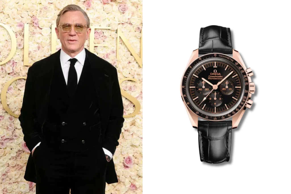 Daniel Craig 丹尼爾·克雷格配戴 Omega Speedmaster Moonwatch 金錶