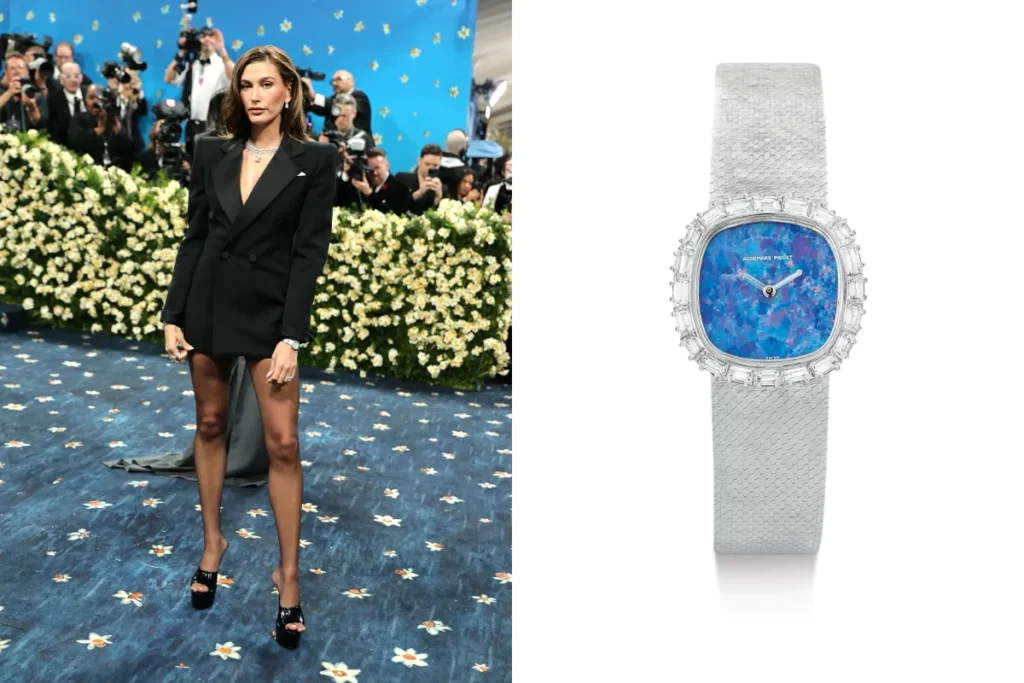 Hailey Bieber 海莉·鮑德溫配戴 Audemars Piguet 古董白金鑽錶