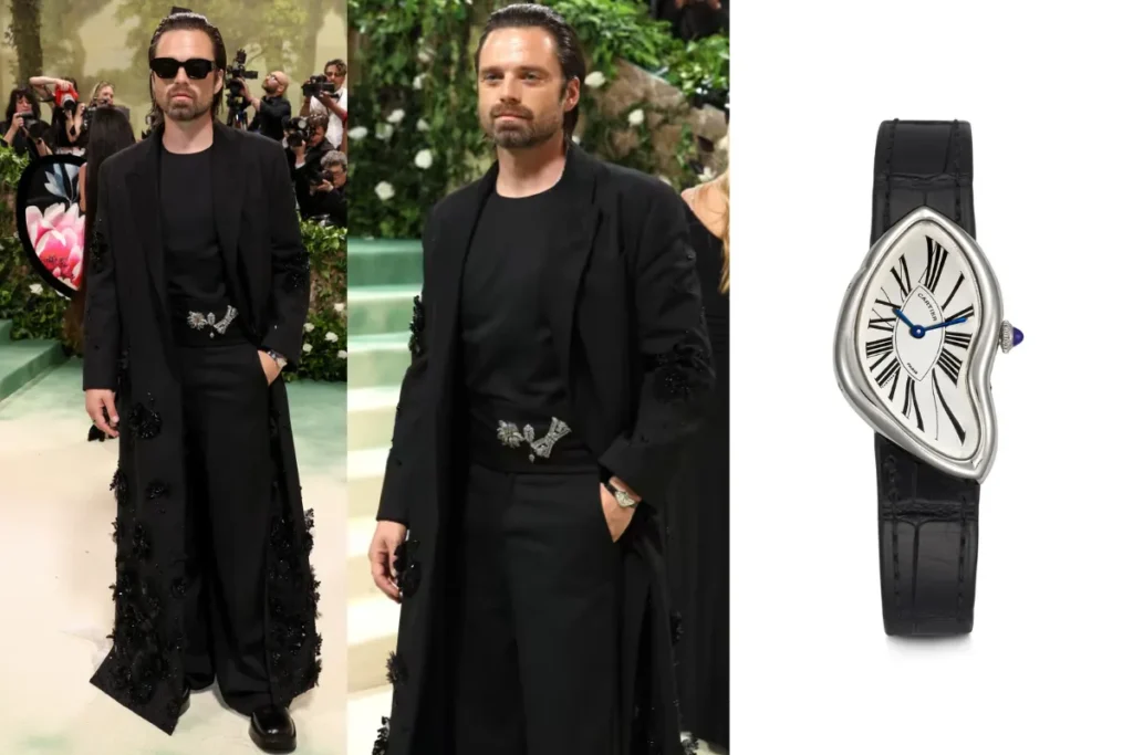 Sebastian Stan 賽巴斯汀·史坦配戴 1967 年 Cartier Crash 古董腕錶