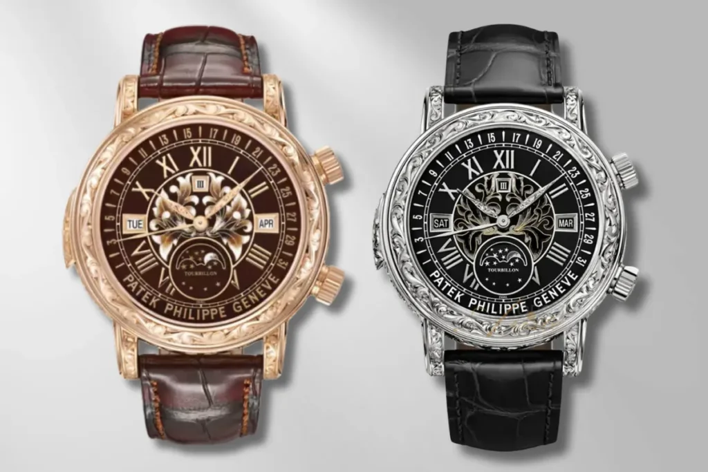 Sky Moon Tourbillon 6002G（左：850 萬美元）／6002R（右：830 萬美元），收藏界夢幻逸品。