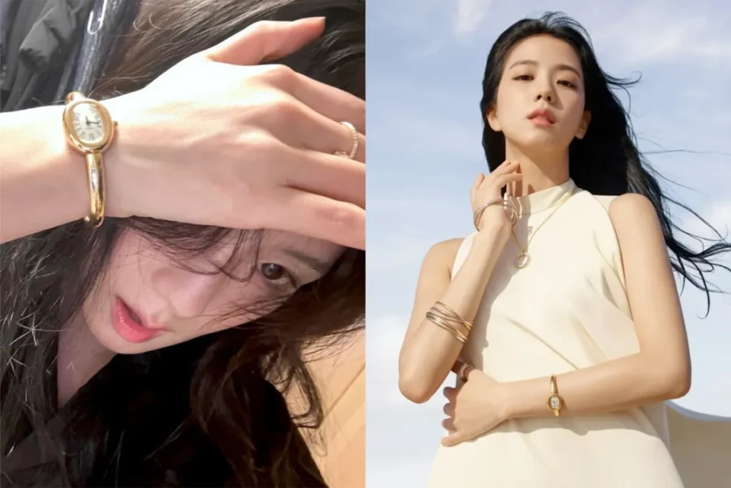 Jisoo 戴 Cartier Baignoire / 圖片取自網路