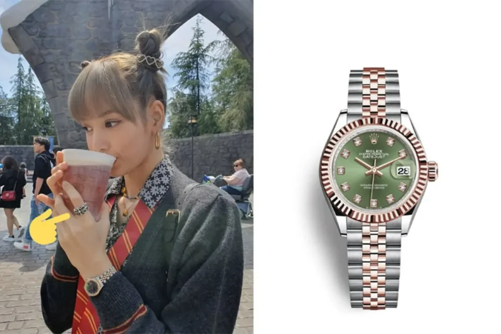 Lisa 戴 Rolex Lady-Datejust / 圖片取自網路