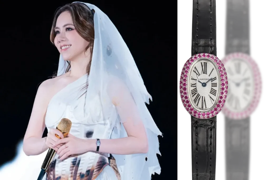 鄧紫棋演唱會戴的手錶:Cartier Mini Baignoire WB513031