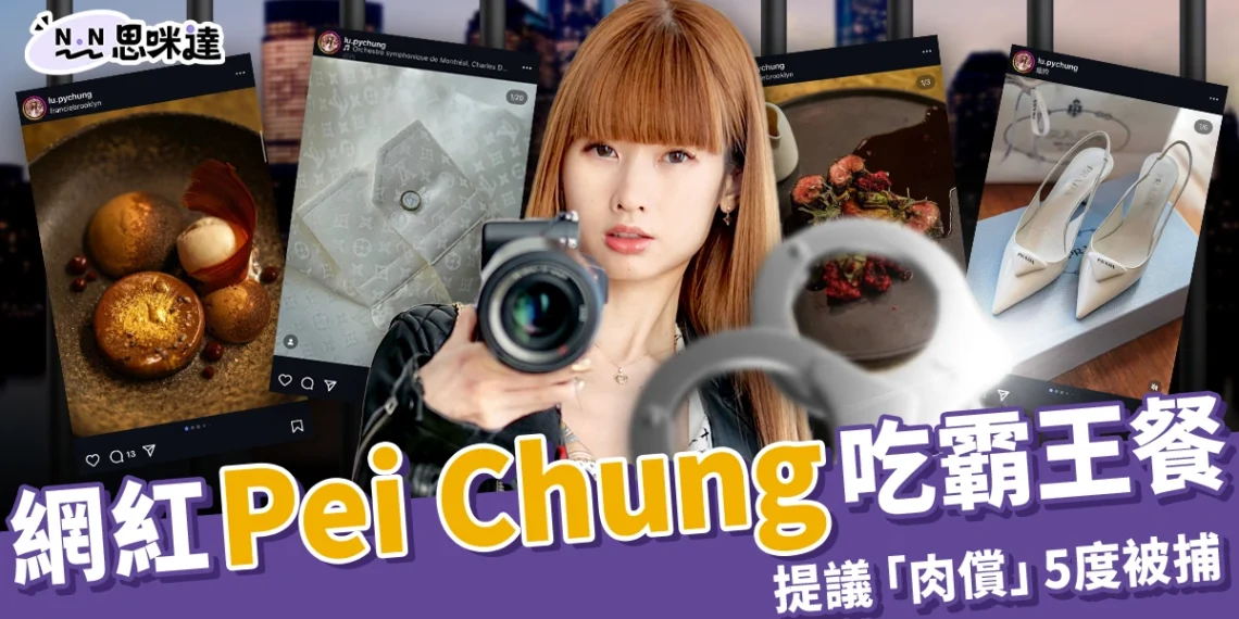 網紅Pei Chung 自稱來自台灣,紐約吃霸王餐提議「肉償」5度被捕