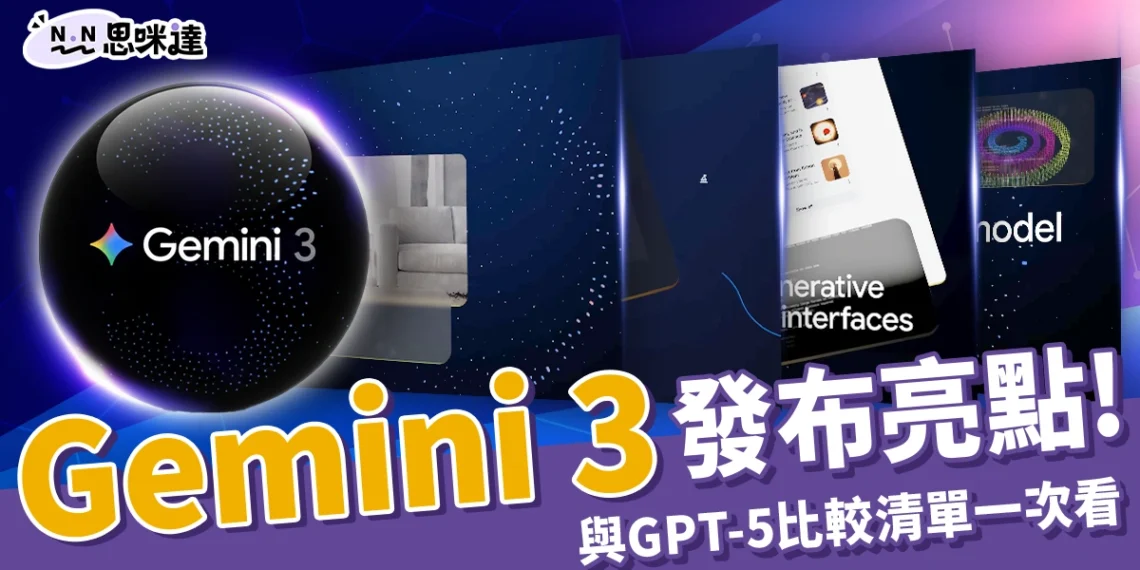 Gemini 3 發布!升級亮點、GPT-5比較和 Google Antigravity 公開