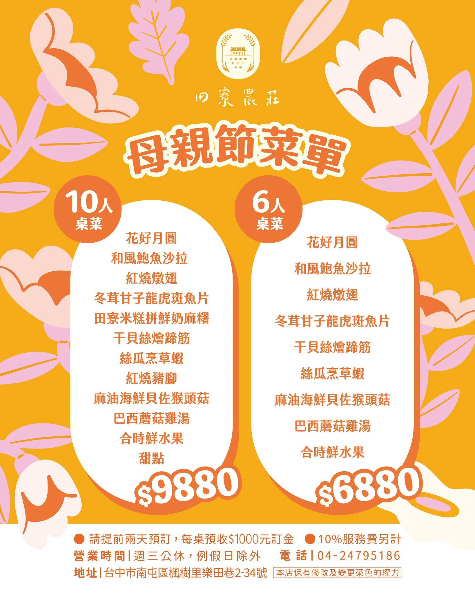 2026台中母親節餐廳