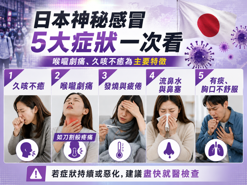 日本神秘感冒5大症狀
