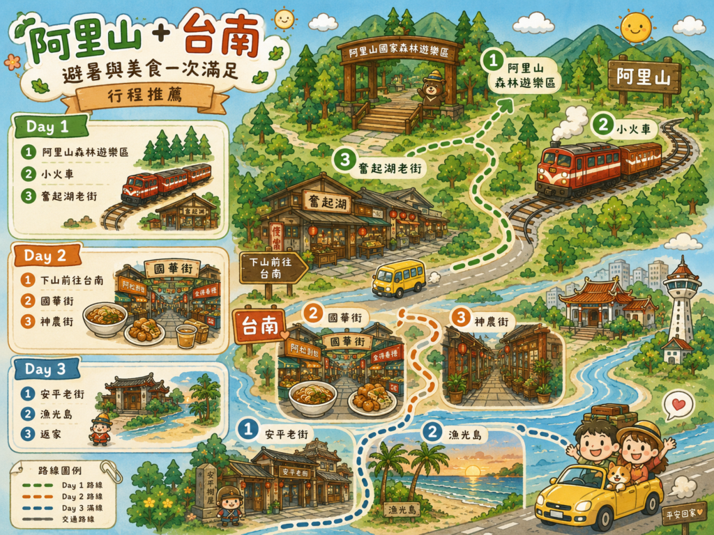 阿里山＋台南行程推薦