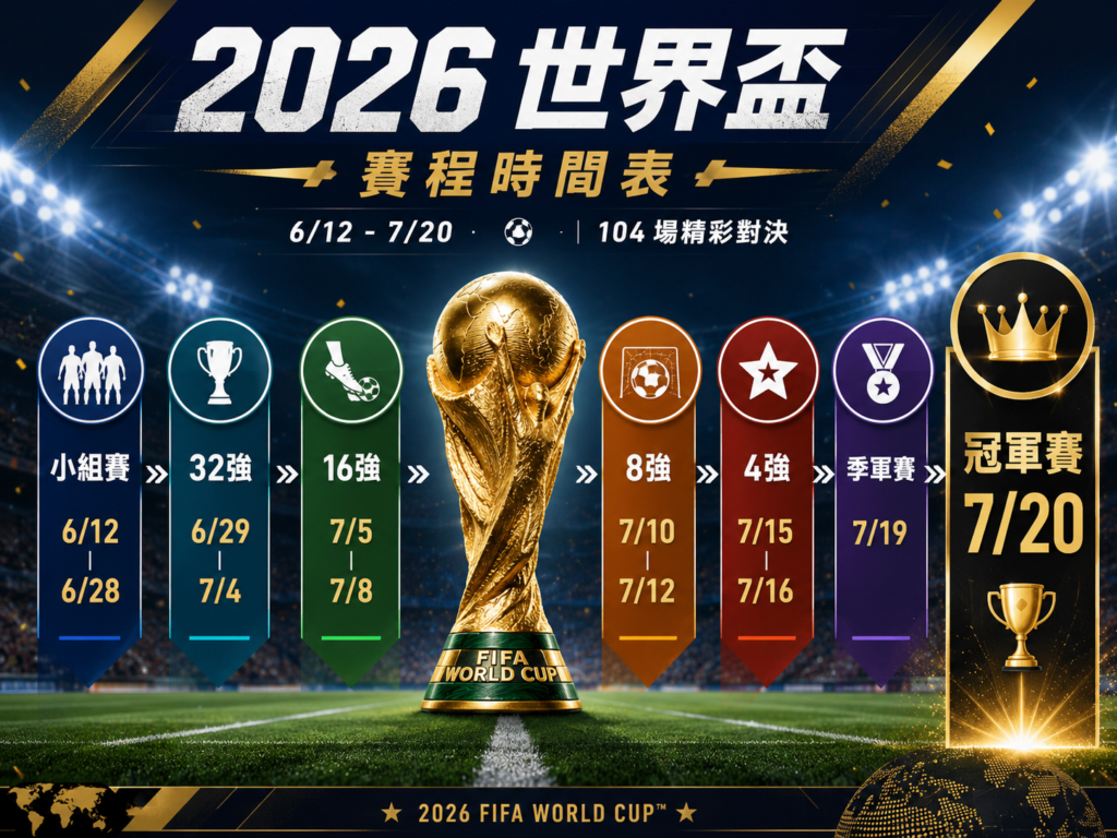 2026 世界盃賽程時間表
