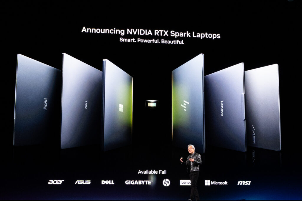 黃仁勳發表 RTX Spark AI PC 筆電，Acer、ASUS、Dell、HP、Lenovo 與 MSI 等品牌加入生態系