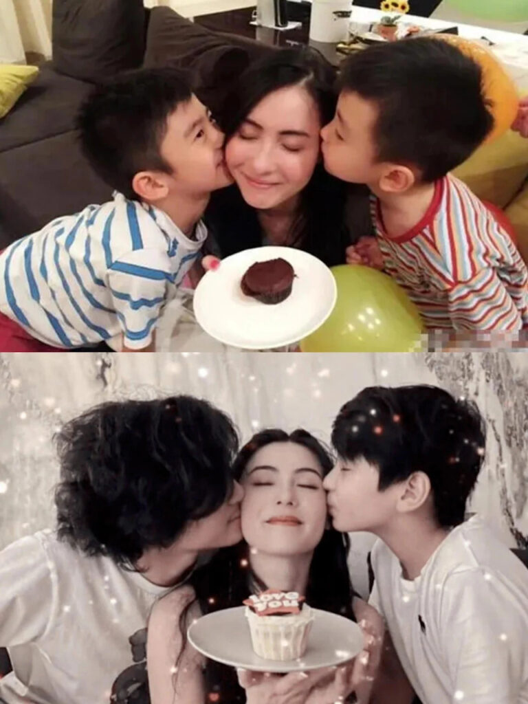 張柏芝獨自照顧兩個與謝霆鋒所生下的小孩,同時也讓他們與謝賢保持聯繫